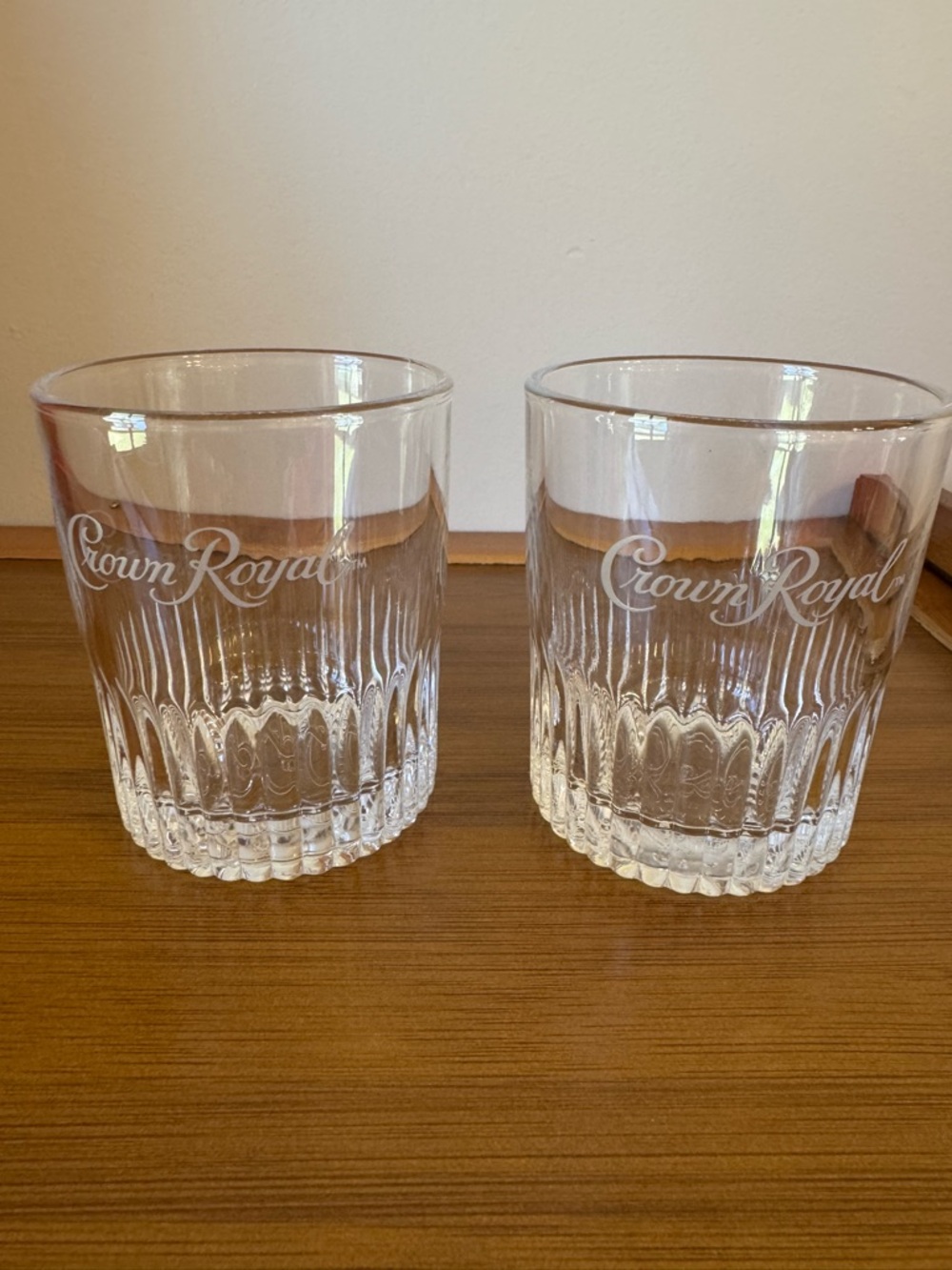 Crown Royal Limited Edition Whiskey Rocks Glasses set of 2 like new